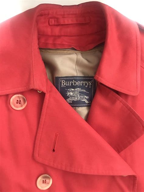 ebay burberry mens trench coat|vintage red Burberry trench coat.